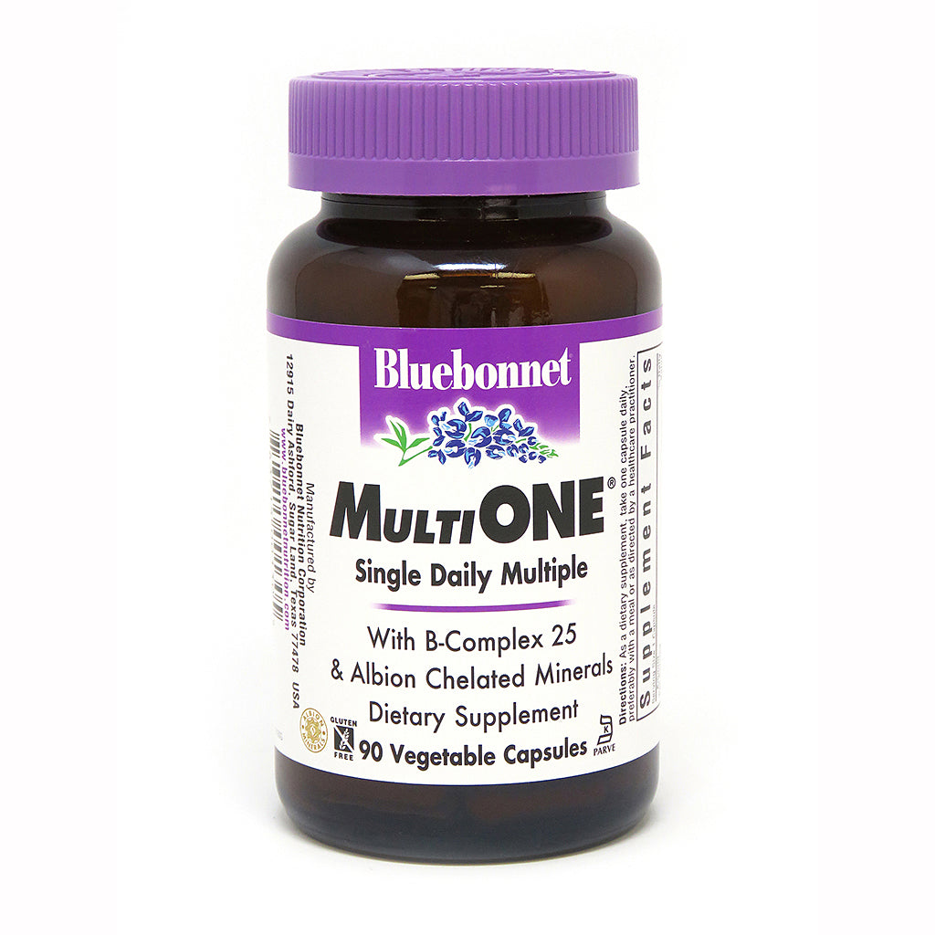 Bluebonnet, MULTI ONE, Single Daily Multiple, Daily Nutritional Support Multivitamin, 90 Vegetarian Capsules UPC 743715001305 | HiLife Vitamins